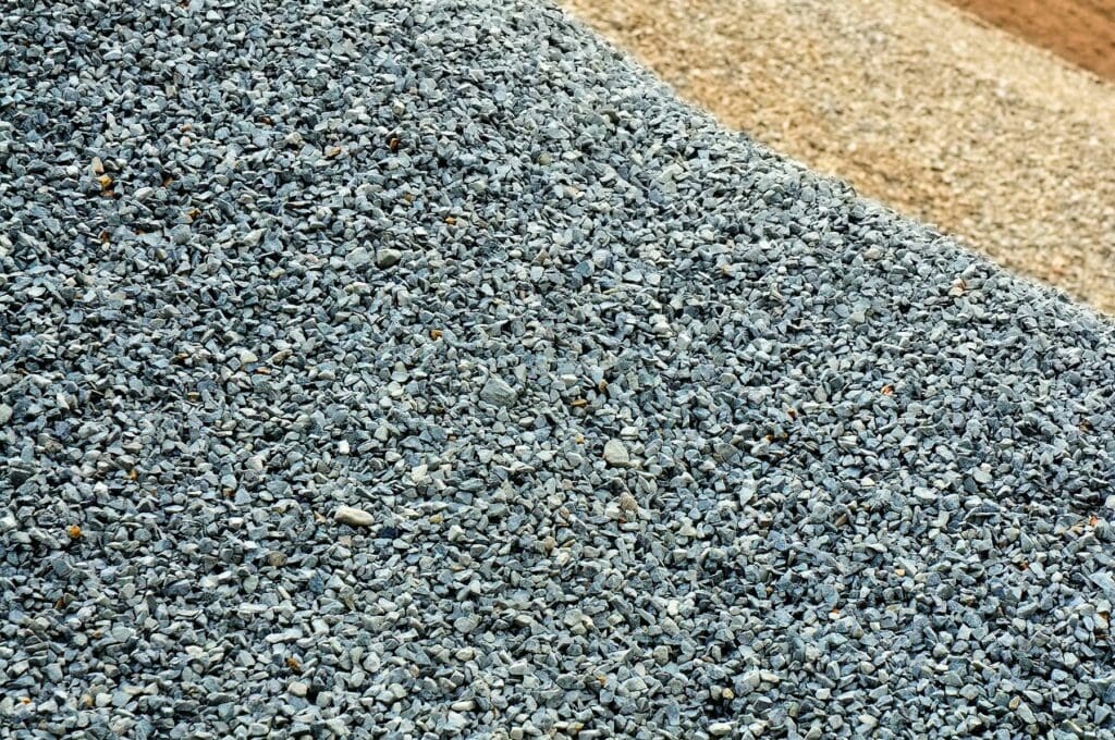 Aggregate pit stock pile
