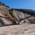 Gypsum mining and crusher
