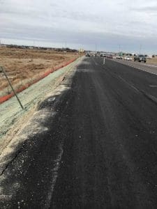I-84 shoulder widening with road base and asphalt paving